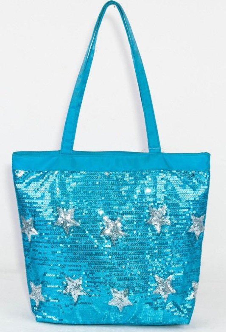 Sparkly star tote bag - large - various colours