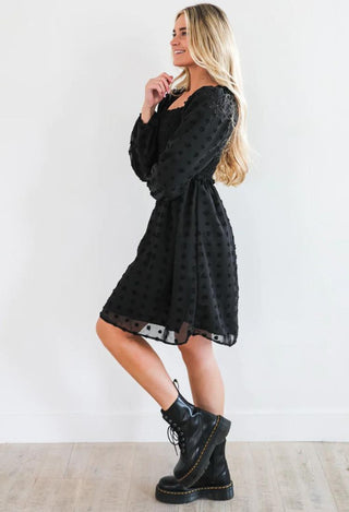 Danielle Swiss Dot dress side