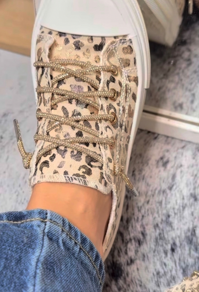 women's leopard slip on sneaker