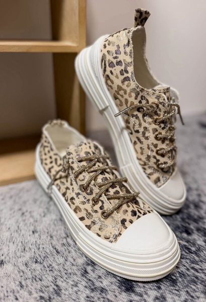 Aman low top leopard print sneakers