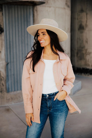 pink shirt like jacket