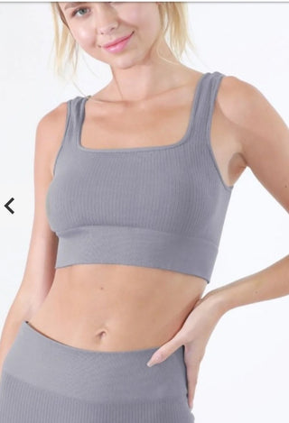 Crop top in Lilac Grey