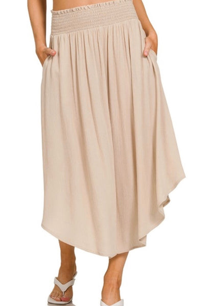 Savy Smocked Waist Skirt
