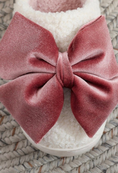 Bow Plush Slippers