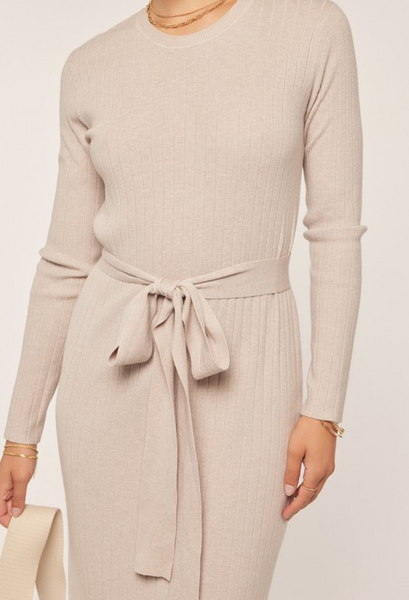 Tiffany Ribbed Sweater Dress