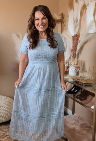 Dusty blue dress