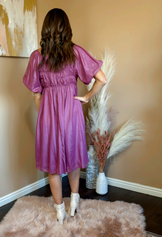 Roxie Women's satin dress back