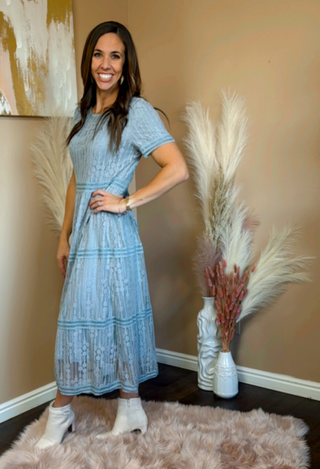Dusty blue dress