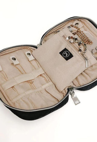 black travel box for jewelry