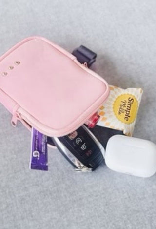 on the go bag in pink