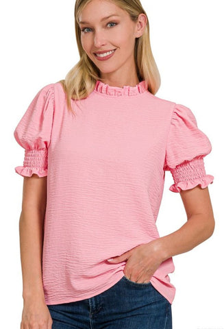 Preslee Woven Puff Sleeve Blouse