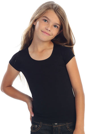 black stretch tee
