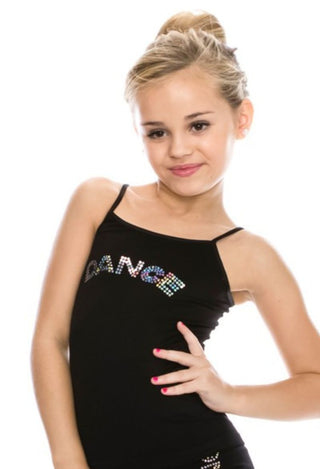 girls black dance top