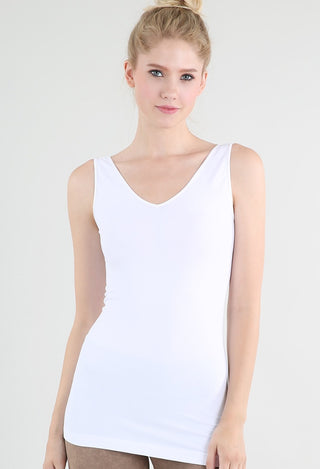 white layering tank top