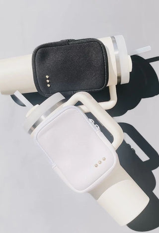 cup accessory pouch  in black or cream