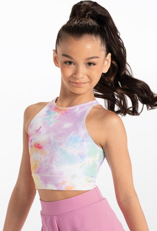 Pastel tie-dye crop top 