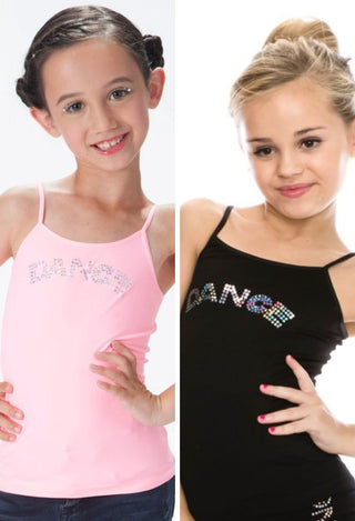 Girl pink or black dance top