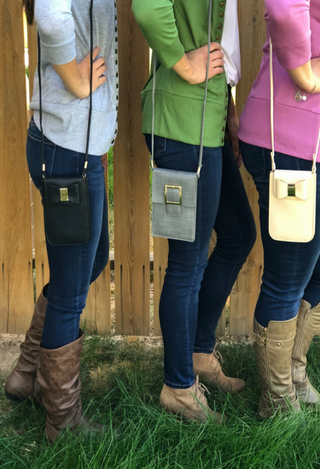 Cross body bags in black grey & cream