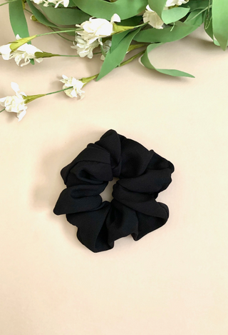 navy hair scrunchie