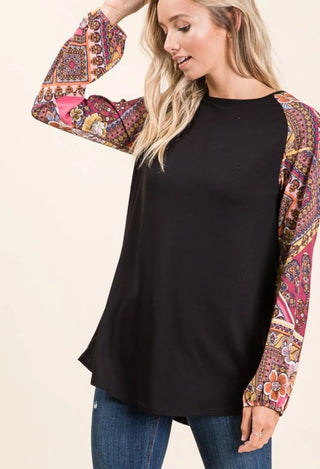 Boho Raglan top
