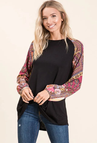 Boho Raglan top