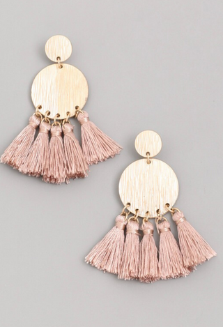 tassel coin earrings
