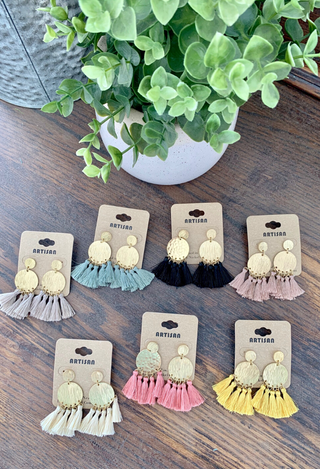 Tassel Coin Earrings in lots of colors