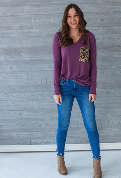 Leopard Pocket Top