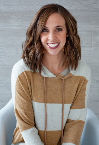 Stripe Hoodie in tan