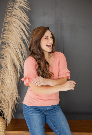 Girls Day out Top in dusty rose