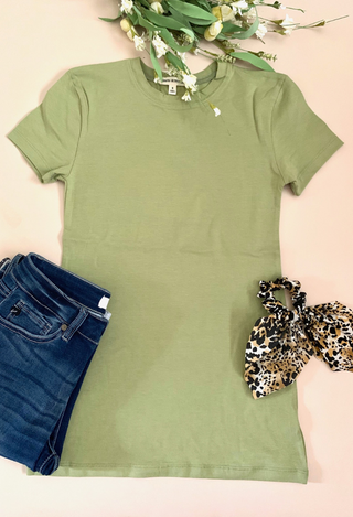 light olive essential tee