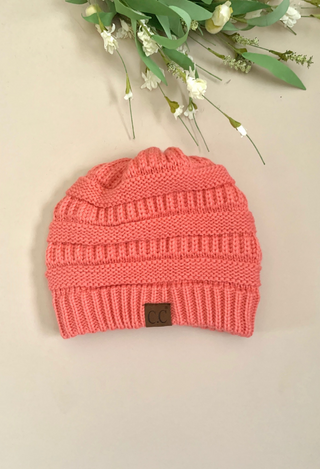 coral beanie