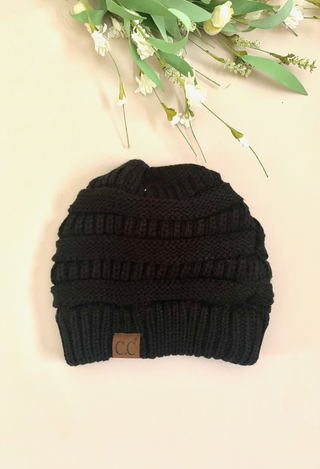 black beanie