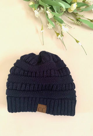navy beanie