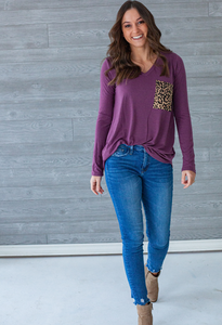 Leopard Pocket Top