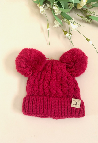 fushia kids hat