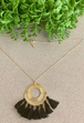 Black Double Circle Fan/gold