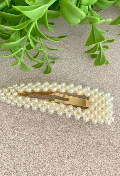 pearl triangle hair clip