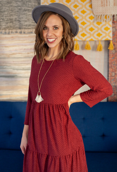 red swiss dot dress The Margot Dress
