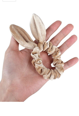 velvet bunny ear scrunchies