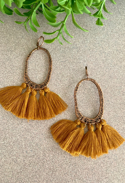Copper Vintage Tassel Earrings