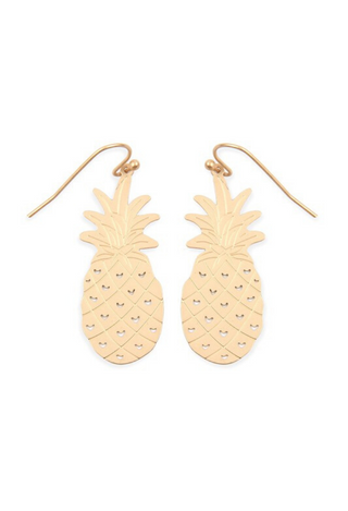 Pineapple Earrings in gold
