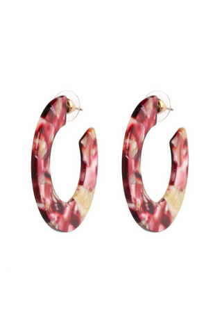 rose Marbled Earrings