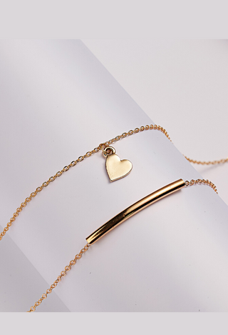 We are family necklace with heart
