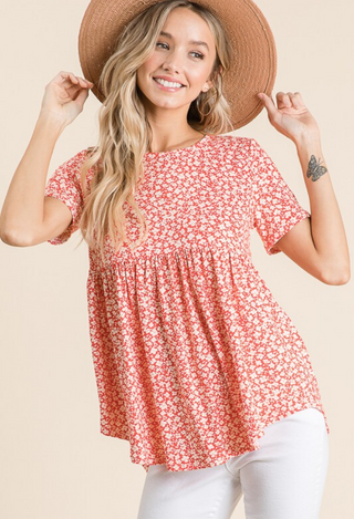 Coral Daisy Babydoll