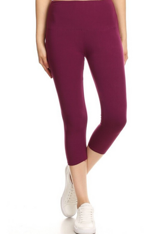 wine Ultra soft capri leggings