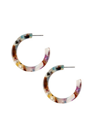 Marble Hoop earrings in muticolor