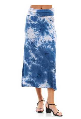 Tie Dye Midi Skirt