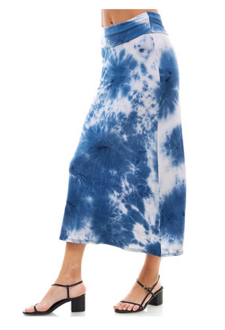 Tie Dye Midi Skirt