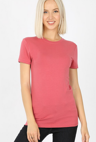 Essential Tee dark mauve